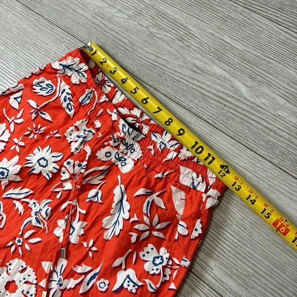 Zara Linen Blend Floral Printed Pants Trousers High Rise Wide Leg Size Small - Picture 11 of 16